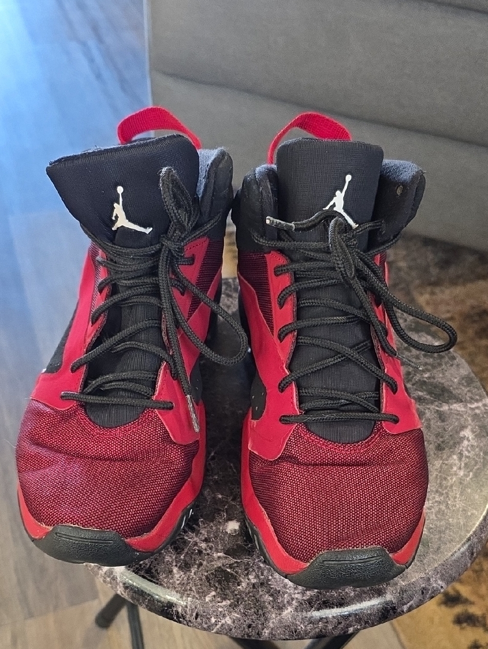 Jump Kids Red and Black High-Top Sneakers